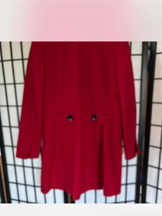 Banana Republic Red Wool Pea Coat - Picture 4 of 4